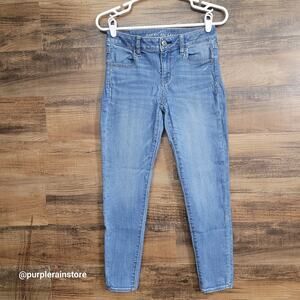 American Eagle Jeans 4S Jegging Mid Rise Next Level Stretch Medium Wash Denim